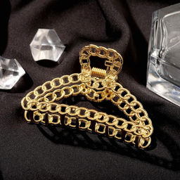 Цена за 2 шт. Крабик для волос «Дороти», контур, 7 см, золото