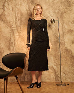 Юбка из текстурного трикотажа с вытравкой UV001 - Sahar art lab фото 6