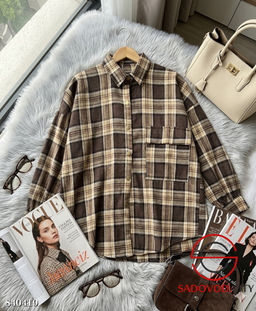 Рубашка женская в клетку - Bruno фото 7