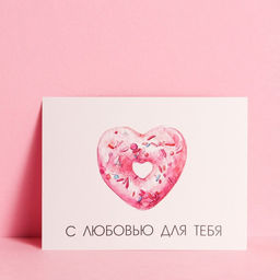 Цена за 20 шт. Открытка-комплимент «С любовью для тебя» сердце, 8×6 см