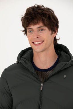 Мужская кожаная куртка цвета хаки Неожиданная скидка в корзине - U.s. polo assn фото 9