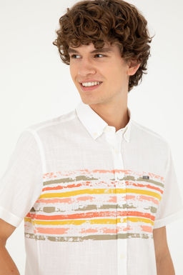 Мужская рубашка цвета хаки с коротким рукавом Неожиданная скидка в корзине - U.s. polo assn фото 2