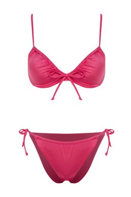 TRENDYOLMILLA Yesil Balkonet Tunelli Brazilian Bikini Tak?m? TBESS22BT0021  фото 30