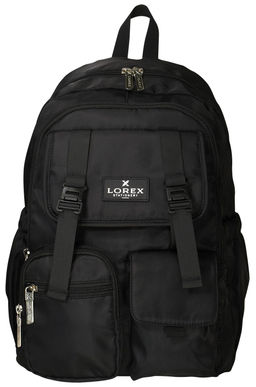 Рюкзак LOREX ERGONOMIC M17 TOTAL BLACK 19 л черн. 43x29x15 см 2 отд. молния, фастексы унив...