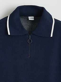 Polo Yaka K?z ?ocuk Triko Kazak ve Pantolon