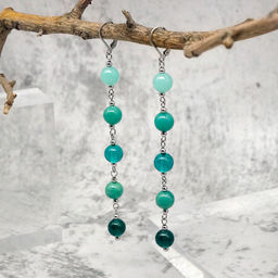 Серьги из муранского стекла LS3247/бирюзовый