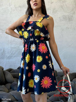 Платье женское в цветочек