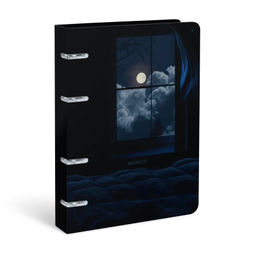 Тетрадь со см.блоком 120 л. А4 кл. на кольцах LOREX NIGHT SHIFT мел. карт., soft touch