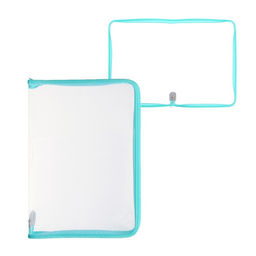 Папка пластиковая А4, 325 х 230 х 25 мм, молния вокруг, Calligrata Офис, ПМ-А4-01, 0.5 мм, прозрачная, Pastel, мятная