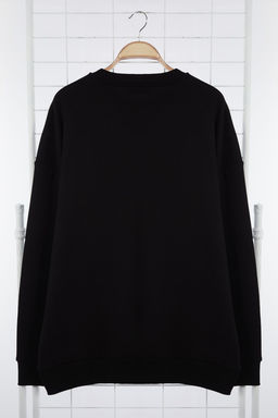 TRENDYOL MAN Gri Oversize/Genis Kesim Yaz? Bask?l? Buyuk Beden Sweatshirt TMNAW25AO00026 - Trendyolmilla фото 9