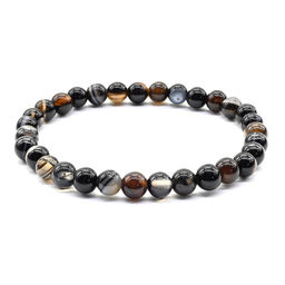 Браслет из агата глазкового шарик 6мм