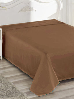 Простыня из сатина гладкокрашенного - Коричневый 180х215
