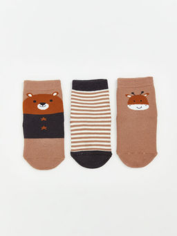 Desenli Erkek Bebek Soket ?orap 3l?