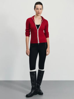 Вязаный лонгслив на молнии / Zarina