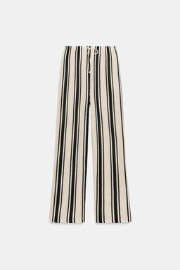 PANTAL?N R?STICO WIDE LEG / Crudo / Negro - Zara фото 6