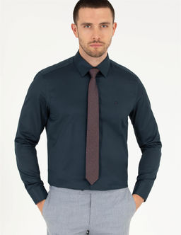 Lacivert Slim Fit Uzun Kollu Klasik G_mlek - Pierre cardin фото 2