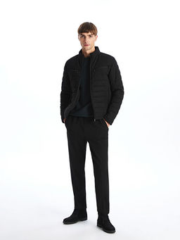 Slim Fit Dik Yaka Erkek Mont