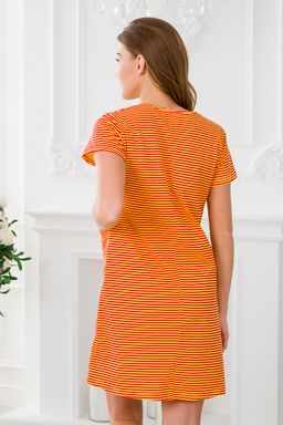 Туника женская из кулирки Руслана красная полоса на жёлтом - Амадэль фото 12