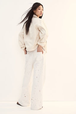 Pantalon de sarga con acabado desflecado - H&m фото 4