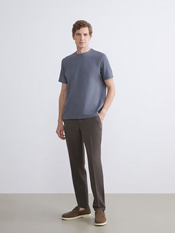 Bisiklet Yaka Bask?l? Erkek Ti??rt