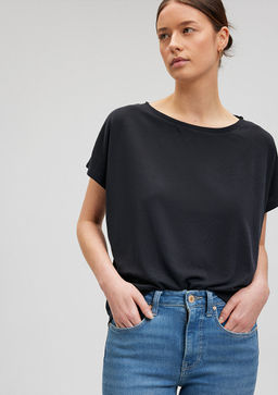 Lux Touch Siyah Basic Tisort