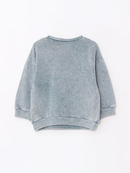 Bisiklet Yaka Uzun Kollu Bask?l? Erkek Bebek Sweatshirt - Waikiki фото 2