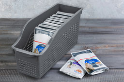 Контейнер хозяйственный 35,5*13*17 см Лофт серый на колесах узкий (модель - 621018) - Elan gallery фото 5