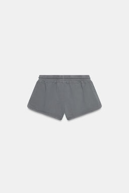 SHORTS CORDONES EFECTO LAVADO / Plomo - Zara фото 4