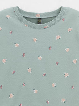 КР 5922-1/голубой прибой,мини розочки платье для дев