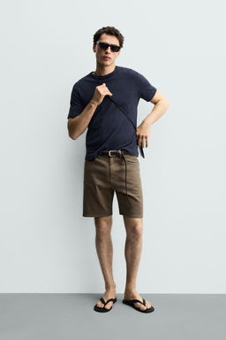 BERMUDA DENIM REGULAR FIT / Marr?n