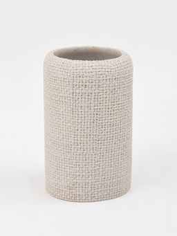 Набор для ванной «Плетение», 2 предмета, дозатор для мыла, стакан, бежевый