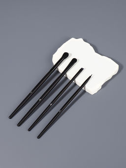 Набор кистей для макияжа SMOKY, 4 шт., чёрный