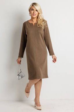 Платье женское 6162Н/05/Бежево-коричневый