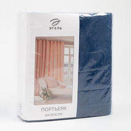 Штора портьерная «Этель», 145×270 см, валенсия голубая океан