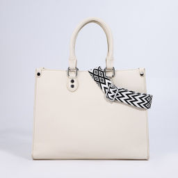 Сумка-тоут на молнии, цвет белый