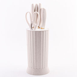 40614 Набор кухонных ножей нерж/ст/полипропилен +подставка пластик 7пр MB /MAYER&BOCH/