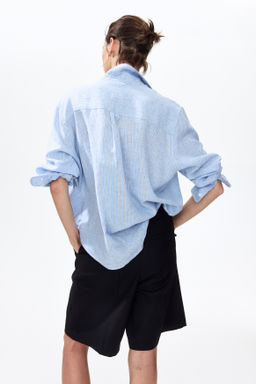 Camisa en mezcla de lino - H&m фото 12