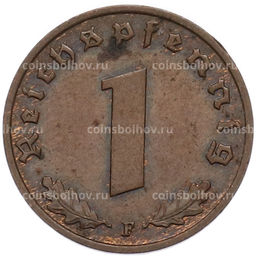 Монета 1 рейхспфенниг 1939 года F Германия