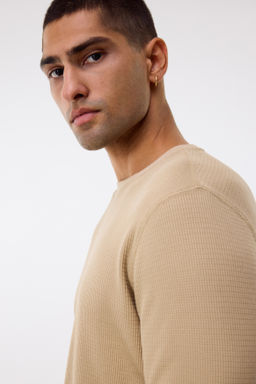 Camiseta en punto gofrado Slim Fit - H&m фото 5