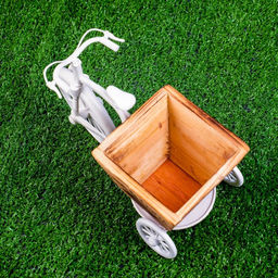 Декоративное кашпо для цветов «Велосипед Home & Garden», 26×12×18 см, дерево, пластик, белое