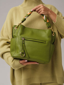 Кожаная сумка Azaro 30785 зеленый бамбук