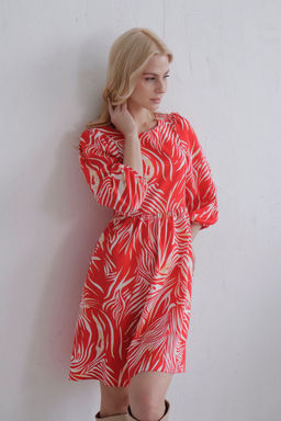 Платье красное с присборенной юбкой - Martichelli фото 5