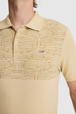 Erkek Bej Regular Fit Polo Yaka Ti__rt