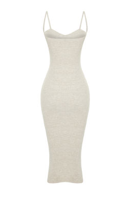 TRENDYOLMILLA Pembe Vucuda Oturan Midi Triko H?rka Elbise Tak?m TWOSS21EL0208 фото 37