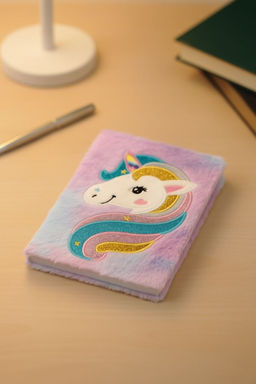 Блокнот плюшевый "Unicorn head", colorful, 21х14,5 см, плотность 80 гр.