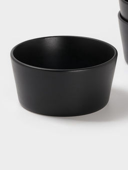 Набор салатников Доляна «Гранит», 4 шт., 800 мл, 14.5×7 см, керамика, чёрный