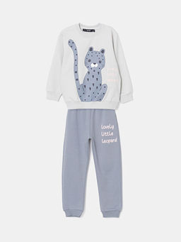 Bisiklet Yaka Bask?l? K?z Bebek E?ofman Tak?m