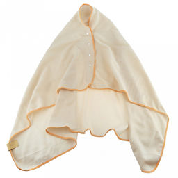 Плед/накидка на кнопках 150х100см "Белый песок", флис набивной, полиэстер 100%, плотность 160г/м2, упаковка 15х25см, пояс бумажный, т.м. "Домашняя Мода" (Россия)