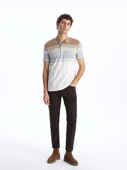 Polo Yaka K?sa Kollu ?izgili Erkek Ti??rt