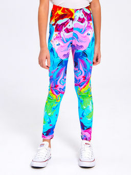 Леггинсы " Ассорти",бирюзовый-краски